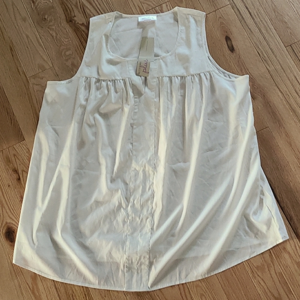 Motherhood Maternity Sleeveless Blouse. Sz 1X. Off White.    NWT